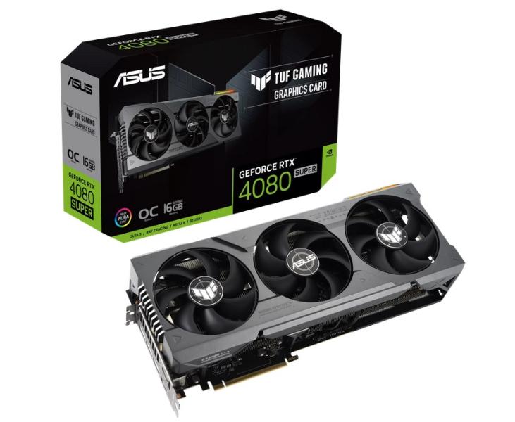 Видео карта ASUS TUF Gaming GeForce RTX 4080 SUPER 16GB GDDR6X OC Edition, 256-bit, 2 x HDMI, 3 x DP