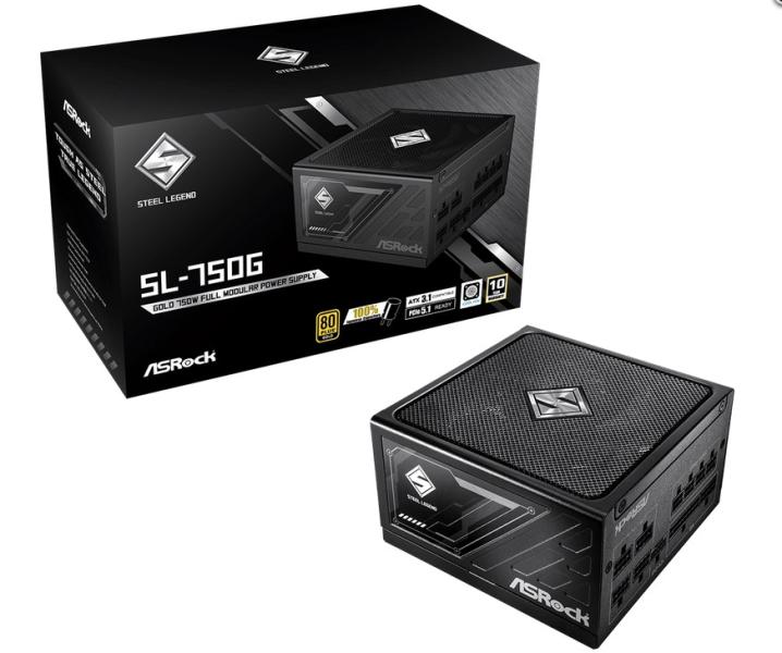 Захранване Asrock SL-750G, 750W, Active PFC, Full Modular, ATX 3.1, PCIe 5.1, 80 PLUS Gold