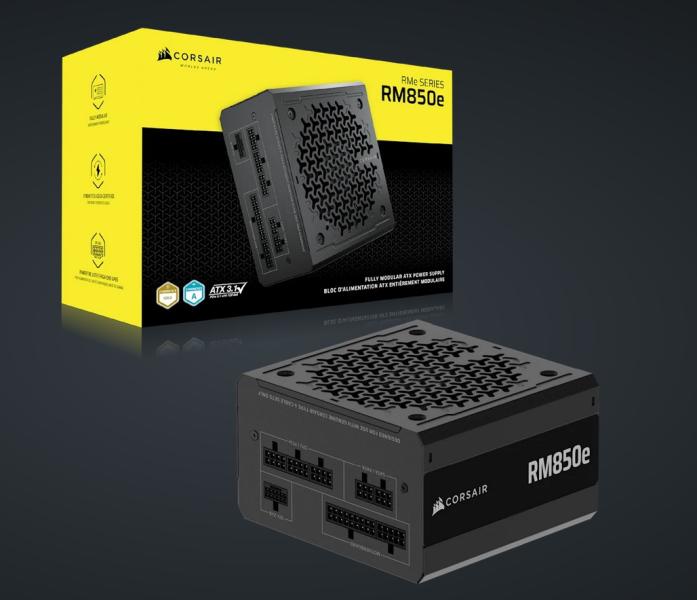 Захранване Corsair 2025 RMe Series, RM850e, 850W, ATX 3.1, PCIe 5.1, 80 Plus Gold, Fully Modular