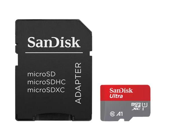 Карта памет SANDISK Ultra microSDXC, 512GB, A1, U1, Class 10, скорост на четене 150MB/s, с адаптер SD