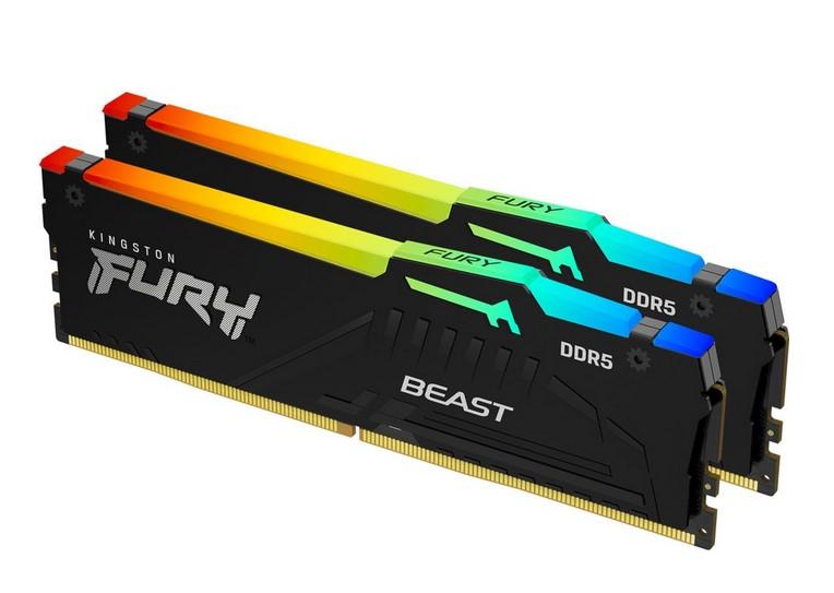 Памет Kingston FURY Beast RGB EXPO 32GB (2x16GB) DDR5 6000MHz, CL30, 1.4V