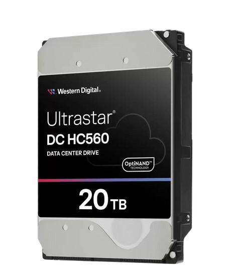 Твърд диск Western Digital Ultrastar DC HC560 20TB 512MB, 7200 RPM, SATA 6Gb/s, 512N SE NP3, 3.5" (8.89 cm)