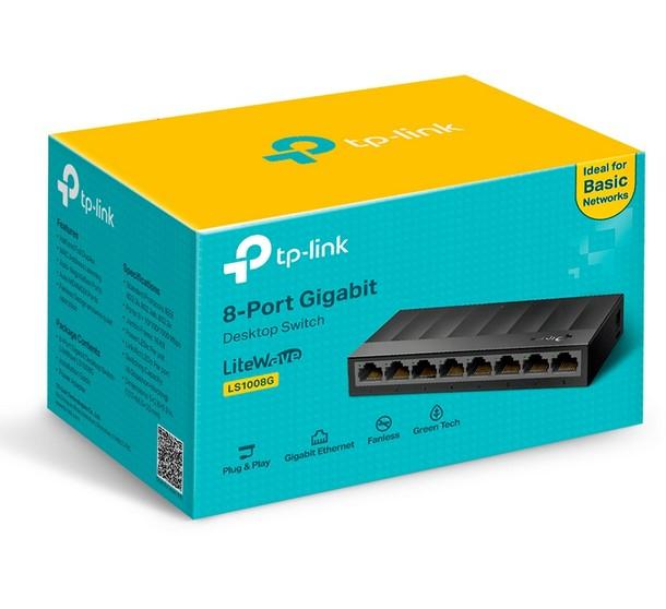 Суич TP-Link LiteWave Unmanaged Switches LS1008G, 8 x 10Base-T/100Base-TX/1000Base-T 
