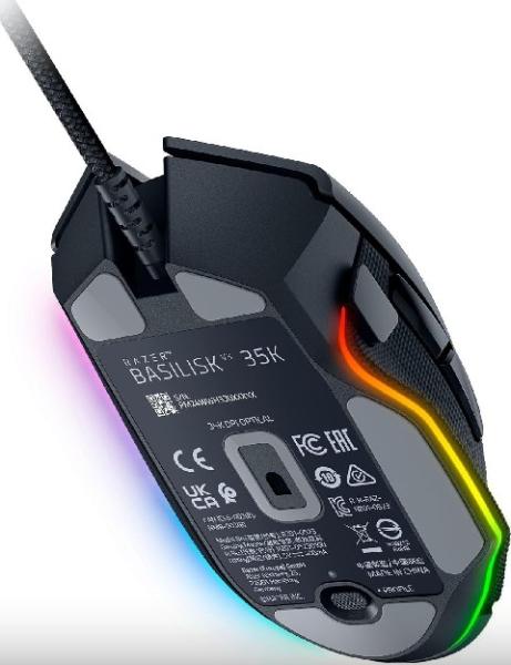 Геймърска мишка Razer Basilisk V3 35K, оптична (35000 dpi), USB, черен