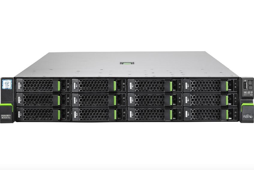 Сървър Fujitsu Primergy RX2520 M5, Cascade Lake Intel Xeon 4208 8C (2.1/3.2 GHz, 11MB Cache), 16GB DDR4, без HDD, 2x 1GbE, 1x 800W, Free DOS