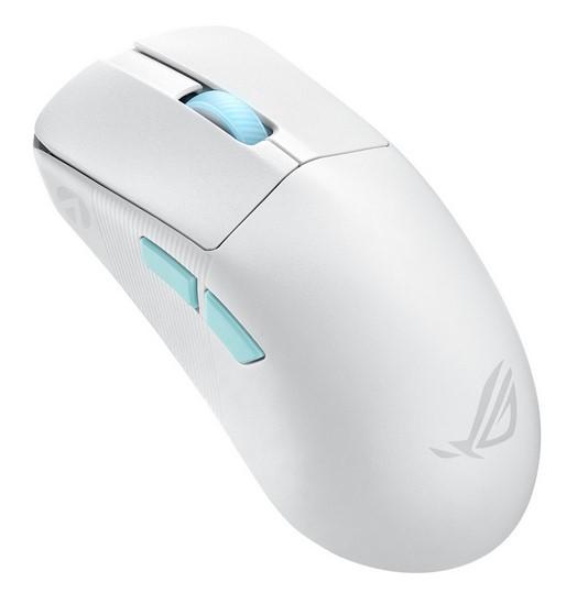 Геймърска мишка Asus ROG Harpe Ace Aim Lab White, оптична, 36000dpi, USB/Bluetooth/Wireless, бяла