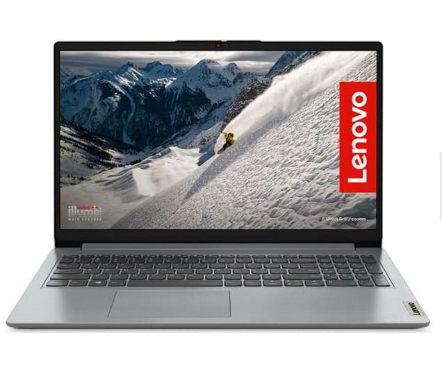 Лаптоп Lenovo IdeaPad 1 15AMN7, AMD Ryzen 3 7320U 4C (2.4/4.1GHz, 4MB Cache), 15.6" (39.62 cm) Full HD TN Anti-Glare Display, 512GB SSD, Free DOS