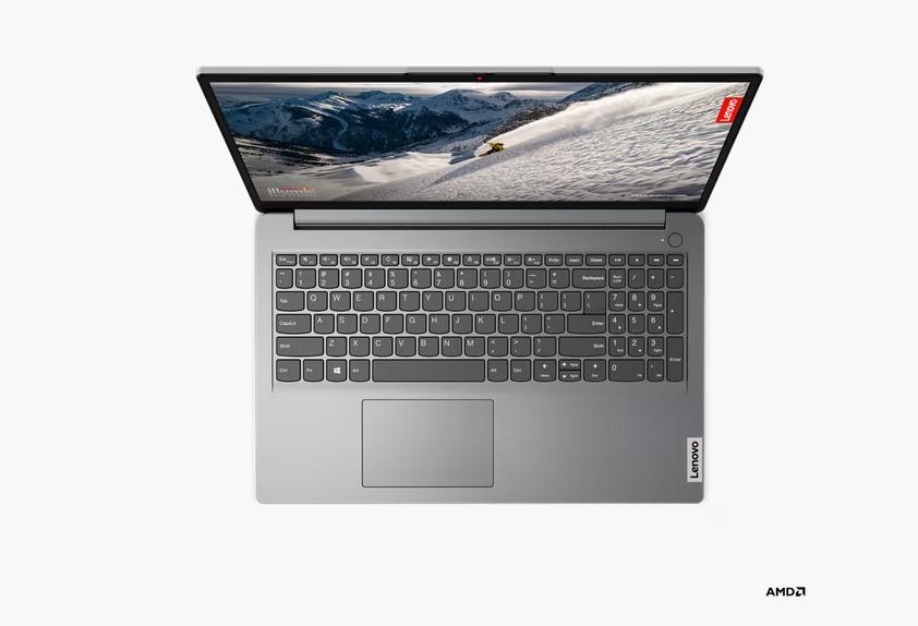 Лаптоп Lenovo IdeaPad 1 15AMN7, AMD Ryzen 3 7320U 4C (2.4/4.1GHz, 4MB Cache), 15.6" (39.62 cm) Full HD TN Anti-Glare Display, 512GB SSD, Free DOS