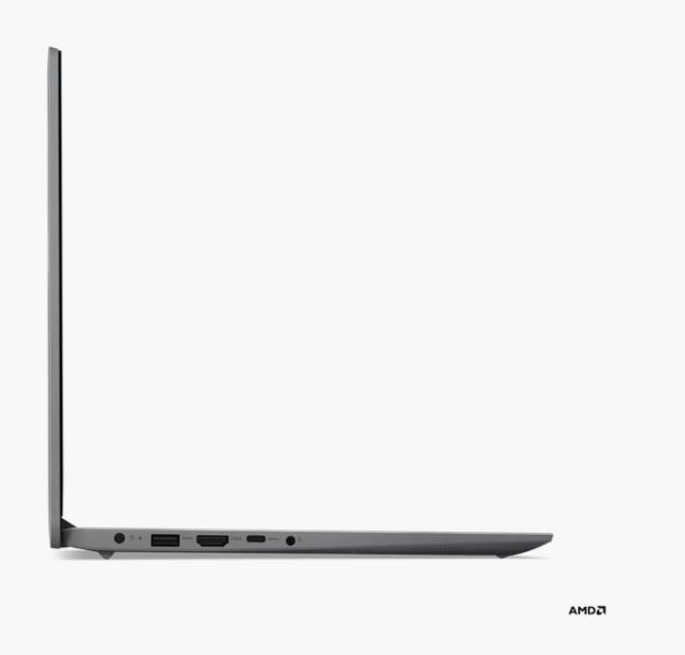 Лаптоп Lenovo IdeaPad 1 15AMN7, AMD Ryzen 3 7320U 4C (2.4/4.1GHz, 4MB Cache), 15.6" (39.62 cm) Full HD TN Anti-Glare Display, 512GB SSD, Free DOS