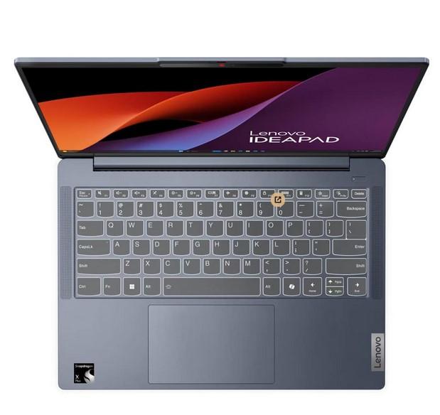 Лаптоп Lenovo IdeaPad Slim 5 14Q8X9, Qualcomm Snapdragon X Plus X1P-42-100 8C (3.2/3.4GHz, 30MB Cache), 14" (35.56cm) WUXGA OLED 400nits Glare Display, 32GB LPDDR5X, 1TB SSD NVMe, Windows 11 Home