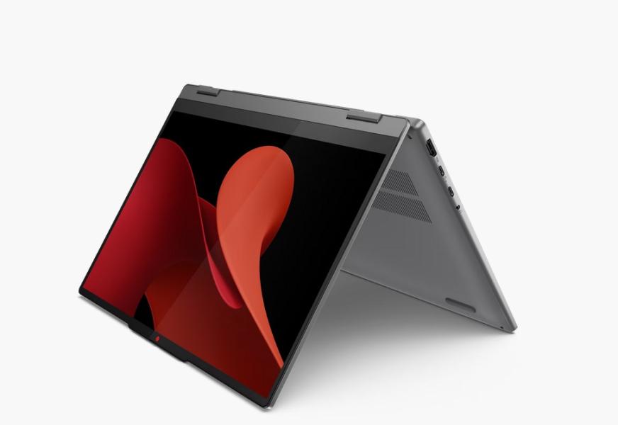 Лаптоп Lenovo IdeaPad 5 2-in-1 14AHP9,  AMD Ryzen 7 8845HS 8C (3.8/5.1GHz, 16MB Cache), 14" (35.56cm) WUXGA OLED 400nits Glare Touchscreen Display, 16GB LPDDR5X, 1TB SSD NVMe, Windows 11 Home