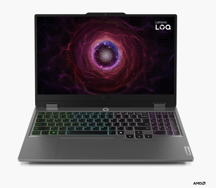 Лаптоп Lenovo LOQ Gaming 15ARP9, AMD Ryzen 7 7435HS 8C (3.1/4.5GHz, 16MB Cache), 15.6'' (39.62 cm), IPS FHD, 144Hz, NVIDIA GF RTX4060 8GB GDDR6 DLSS 3, 24GB DDR5, 1TB SSD, Free DOS