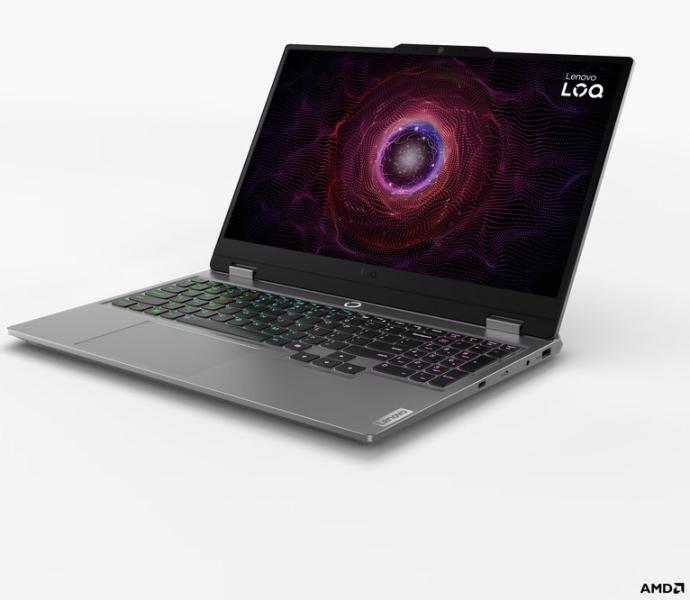 Лаптоп Lenovo LOQ Gaming 15ARP9, AMD Ryzen 7 7435HS 8C (3.1/4.5GHz, 16MB Cache), 15.6'' (39.62 cm), IPS FHD, 144Hz, NVIDIA GF RTX4060 8GB GDDR6 DLSS 3, 24GB DDR5, 1TB SSD, Free DOS