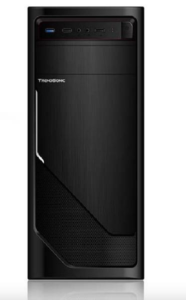 Кутия TrendSonic FC-F52A, Middle Tower, 2 x USB 3.0, 1 x USB Type-C, 1 x AUDIO, ATX, черна, със захранване 550W