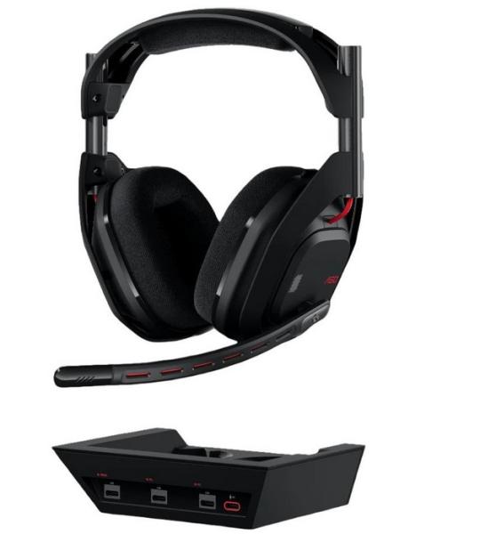 Геймърски слушалки Logitech ASTRO A10 безжични слушалки със станция, Bluetooth, черни