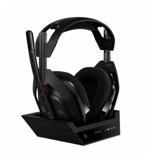 Геймърски слушалки Logitech ASTRO A10 безжични слушалки със станция, Bluetooth, черни