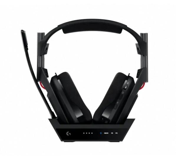 Геймърски слушалки Logitech ASTRO A10 безжични слушалки със станция, Bluetooth, черни
