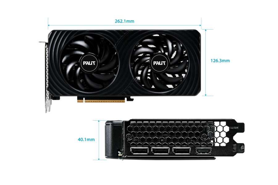 Видео карта PALIT nVIDIA GeForce RTX 5060 Ti Dual 8GB GDDR7 GDDR7, 128-bit, HDMI, 3x DP