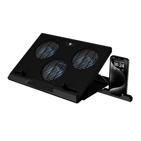 Охладител за лаптоп Gamdias Gaming AETHER E1 Notebook Cooler 19", USB Hub, Phone Stand