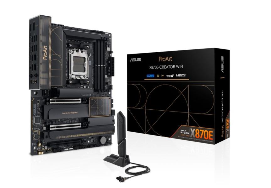 Дънна платка ASUS ProArt X870E-CREATOR WIFI, AM5, 4x DDR5, PCIe 5.0, 4x M.2, 4x SATA 6Gb/s, Wi-Fi 7, HDMI, DP, ATX