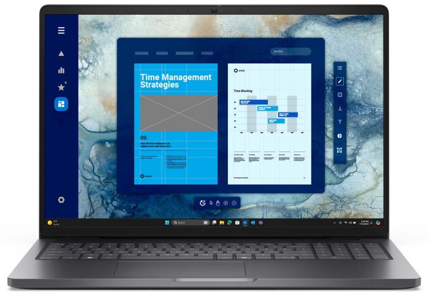 Лаптоп Dell Pro 16 Plus (PC16250), Intel Core i5 120U 10C (3.8 / 5GHz, 12MB Cache), 16.0" (40.64 cm) FHD Anti-Glare, Integrated Intel Graphics, 8GB DDR5, 512GB SSD M.2 PCIe, Ubuntu