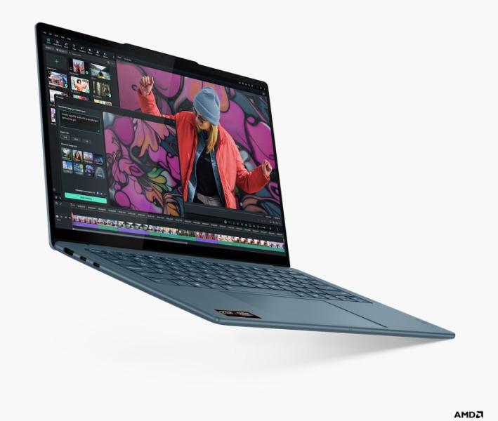 Лаптоп Lenovo Yoga Slim 7 14AKP10, AMD Ryzen AI 7 350 8C (2.0 / 5.0 GHz, 16MB Cache), 14" (35.56 см) Full HD+ OLED, AMD Radeon 860M, 32GB LPDDR5x, 1TB M.2 NVMe SSD, Windows 11 Home