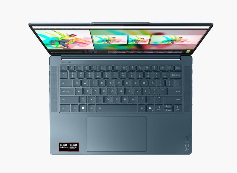 Лаптоп Lenovo Yoga Pro 7 14AKP10, AMD Ryzen AI 7 350 8C (2.0 / 5.0 GHz, 16 MB cache), 14.5" (36.83 cm) 3K OLED, 32GB DDR5x, 1TB M.2 NVMe SSD, Free DOS