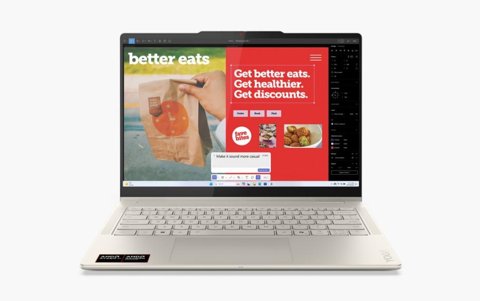 Лаптоп Lenovo Yoga 7 2-in-1 14AKP10, AMD Ryzen AI 7 350 8C (2.0 / 5.0 GHz, 16 MB cache), 14.0" (35.56 cm) 2.8K OLED, Touch Screen, 24GB LDDR5x, 1TB M.2 NVMe SSD, Windows 11 Home