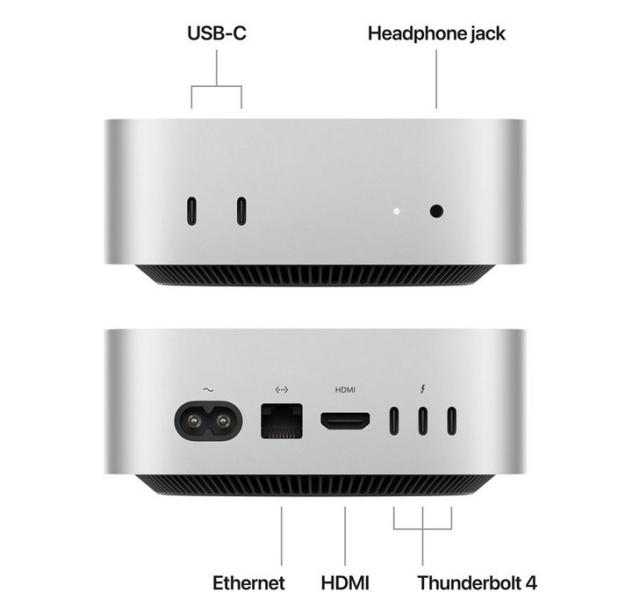 Компютър Apple Mac Mini 2024, Apple M4 10C (4.4GHz, 4MB Cache), 10 ядра GPU Apple M4, 24 GB LPDDR5X 7500 MHz, 512 GB SSD, Mac OS Sequoia