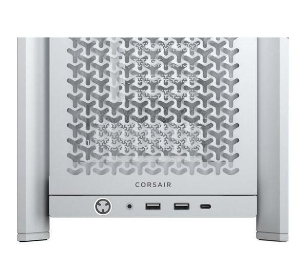 Кутия Corsair Frame 4000D White, Middle Tower, 1x USB 3.2 Gen 2 Type-C, 2x USB 3.2 Gen 1 Type-A, EATX/ATX/microATX/Mini-ITX