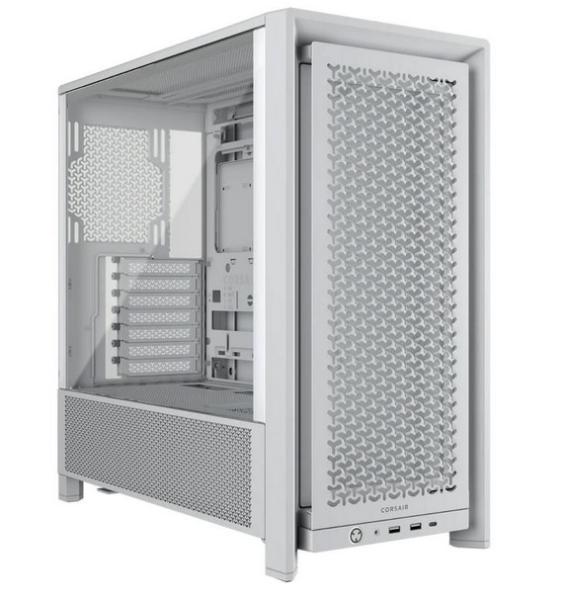 Кутия Corsair Frame 4000D RS White, Middle Tower, 1x USB 3.2 Gen 2 Type-C, 2x USB 3.2 Gen 1 Type-A, EATX/ATX/microATX/Mini-ITX