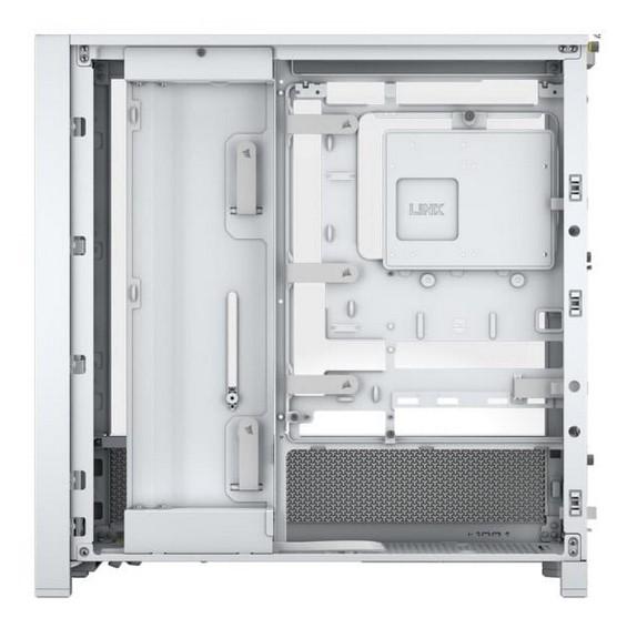 Кутия Corsair Frame 4000D RS White, Middle Tower, 1x USB 3.2 Gen 2 Type-C, 2x USB 3.2 Gen 1 Type-A, EATX/ATX/microATX/Mini-ITX