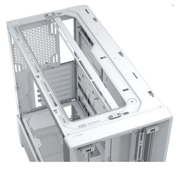 Кутия Corsair Frame 4000D RS White, Middle Tower, 1x USB 3.2 Gen 2 Type-C, 2x USB 3.2 Gen 1 Type-A, EATX/ATX/microATX/Mini-ITX