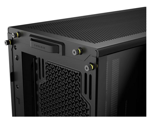 Кутия Corsair Frame 4000D RS  Black, Middle Tower, 1x USB 3.2 Gen 2 Type-C, 2x USB 3.2 Gen 1 Type-A, EATX/ATX/microATX/Mini-ITX