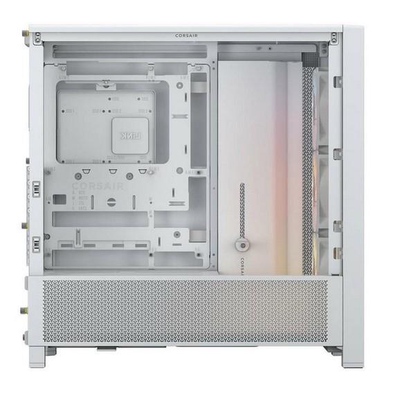 Кутия Corsair Frame 4000D RS ARGB White, Middle Tower, 1x USB 3.2 Gen 2 Type-C, 2x USB 3.2 Gen 1 Type-A, EATX/ATX/microATX/Mini-ITX