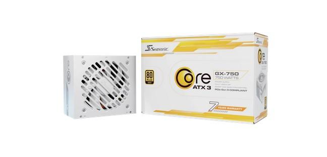 Захранване Seasonic CORE GX White 750W, Active PFC, 80 PLUS Gold, ATX 3.1/PCIe 5.1, Fully Modular