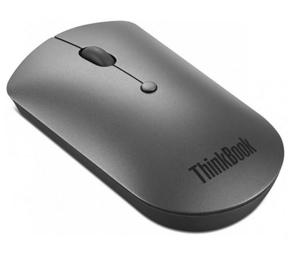 Мишка Lenovo ThinkBook Bluetooth Silent Mouse, Bluetooth, оптична (2400 dpi), сива