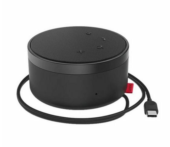 Конферентен високоговорител Lenovo Go Wired Speakerphone, омнидиректен микрофон, Acoustic Echo Cancellation, Microsoft Teams сертифициран, USB-A, USB-C
