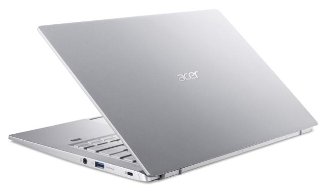 Лаптоп Acer Swift 3, SF314-511-5628, Core i5-1135G7 (2.40GHz up to 4.20GHz, 8MB),14" FHD IPS, 16GB DDR4 onbord, 512GB PCIe SSD, Intel Iris Xe Graphics, WiFi6ax+BT 5.0, Backlit KB, Win 11 Home, FPR, Silver