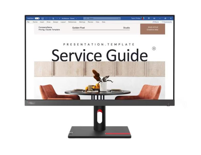 Монитор Lenovo ThinkVision S24i-30, 23.8" (60.45 cm), WLED IPS Anti-glare, 100Hz, 4ms, 1300:1, 250 cd/m2, VGA, HDMI