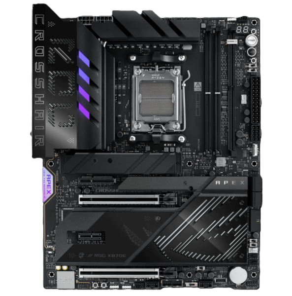 Дънна платка ASUS ROG CROSSHAIR X870E APEX WIFI 7, AM5, 2x DDR5, 5x M.2, 4 x SATA 6Gb/s, ATX