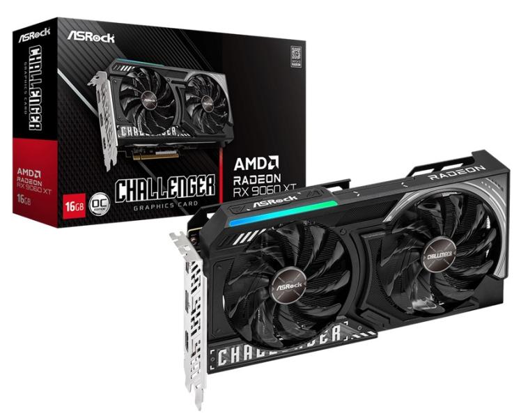 Видео карта ASRock AMD Radeon RX 9060 XT Challenger 16GB OC GDDR6, 128-bit, HDMI, 2x DP