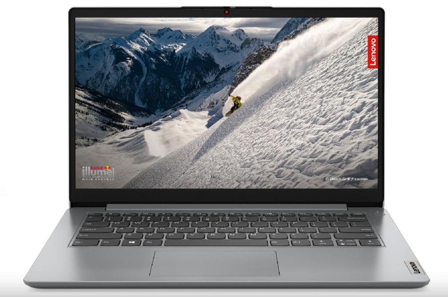 Лаптоп Lenovo IdeaPad 1 14IGL7, Intel Celeron N4500 2C (1.10 / 2.80 GHz, 4 MB cache), 14.0" (35.56 cm) FHD TN Anti-glare, Intel UHD Graphics 16EU, 4GB DDR4, 128GB SSD eMMC, Windows 11 Home