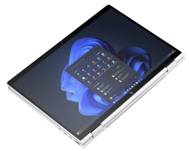 Лаптоп HP Elite x360 1040 G11 2-in-1, Intel Core Ultra 7 155H 16C (1.4 / 4.8 GHz, 24 MB cache), 14" (35.56cm) WUXGA IPS Anti-Glare Display, Intel Arc 8 Core, 32GB LPDDR5X, 1TB M.2 NVMe SSD, Windows 11 Pro