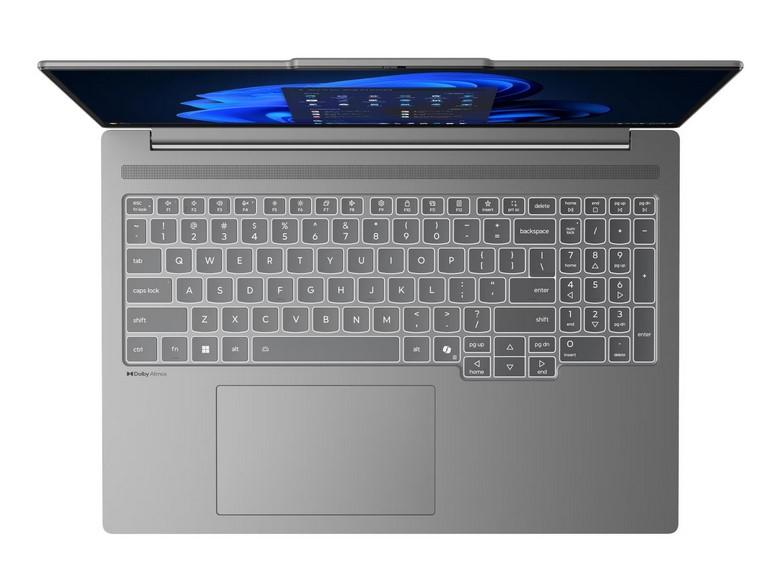 Лаптоп Lenovo IdeaPad Pro 5 16IAH10, Intel Core Ultra 5 225H 14C (1.7 / 4.9 GHz, 18MB Cache), 16" (40.64 см) OLED 120Hz, NVIDIA GeForce RTX 5050 8GB GDDR7 DLSS 4, 32GB LPDDR5x, 512 GB M.2 NVMe SSD, Free DOS