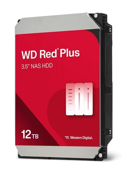 Твърд диск Western Digital RED Plus Internal NAS 12TB, 7200 rpm, 256MB Cache, SATA III (6 Gb/s),  3.5" (8.89 cm)