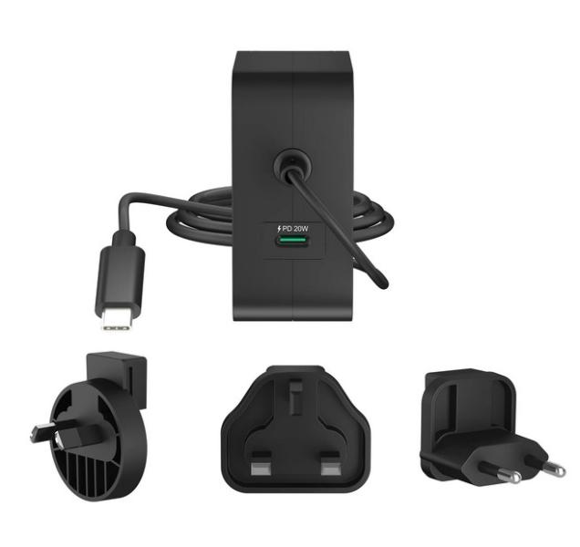 Зарядно j5create JUP25102V  GaN 102W, 2x USB Type-C - за лаптопи, таблети, телефони
