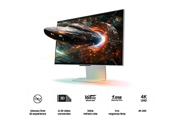 Монитор Samsung LS27FG900XU 27" (68.58cm) Odyssey 3D G90XF, 4K UHD FLAT, 165Hz, IPS, Display Port. HDMI. USB Hub, 3D Glasses-Free, Edge Lighting, Tilt/Pivot/Swivel/HeightAdj
