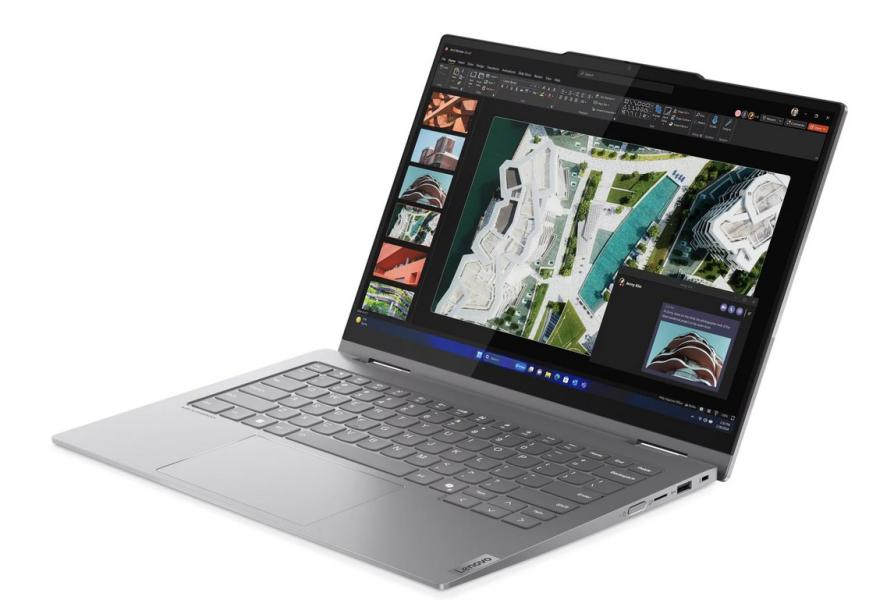 Лаптоп Lenovo ThinkBook 14 2-in-1 G4 IML, Intel Core Ultra 7 155U 12C (1.7 / 4.8 GHz, 12MB Cache), 14" (35.56 сm) WUXGA IPS Anti-glare, Touchscreen, 32GB DDR5, 1TB  M.2 NVMe SSD, Windows 11 Pro