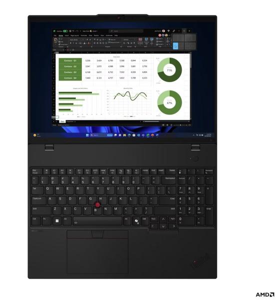Лаптоп Lenovo ThinkPad L16 G1, AMD Ryzen 5 PRO 7535U 6C (2.9 / 4.55 GHz, 16MB Cache), 16.0" (40.64 cm) WUXGA IPS Anti-glare, 16GB DDR5, 512GB M.2 NVMe SSD, Windows 11 Pro